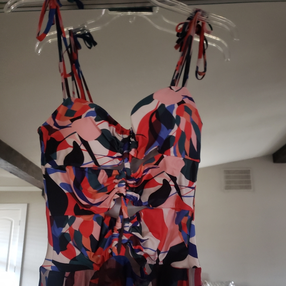 SOLD Patbo Moscow Printed Lace-Up Beach Dress - Picture 11 of 12